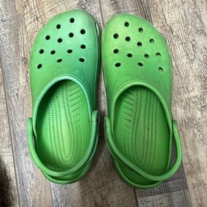 Lime Green Crocs. Size M.